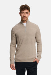 Strickpullover KSHannes Half-Zip Sand mix