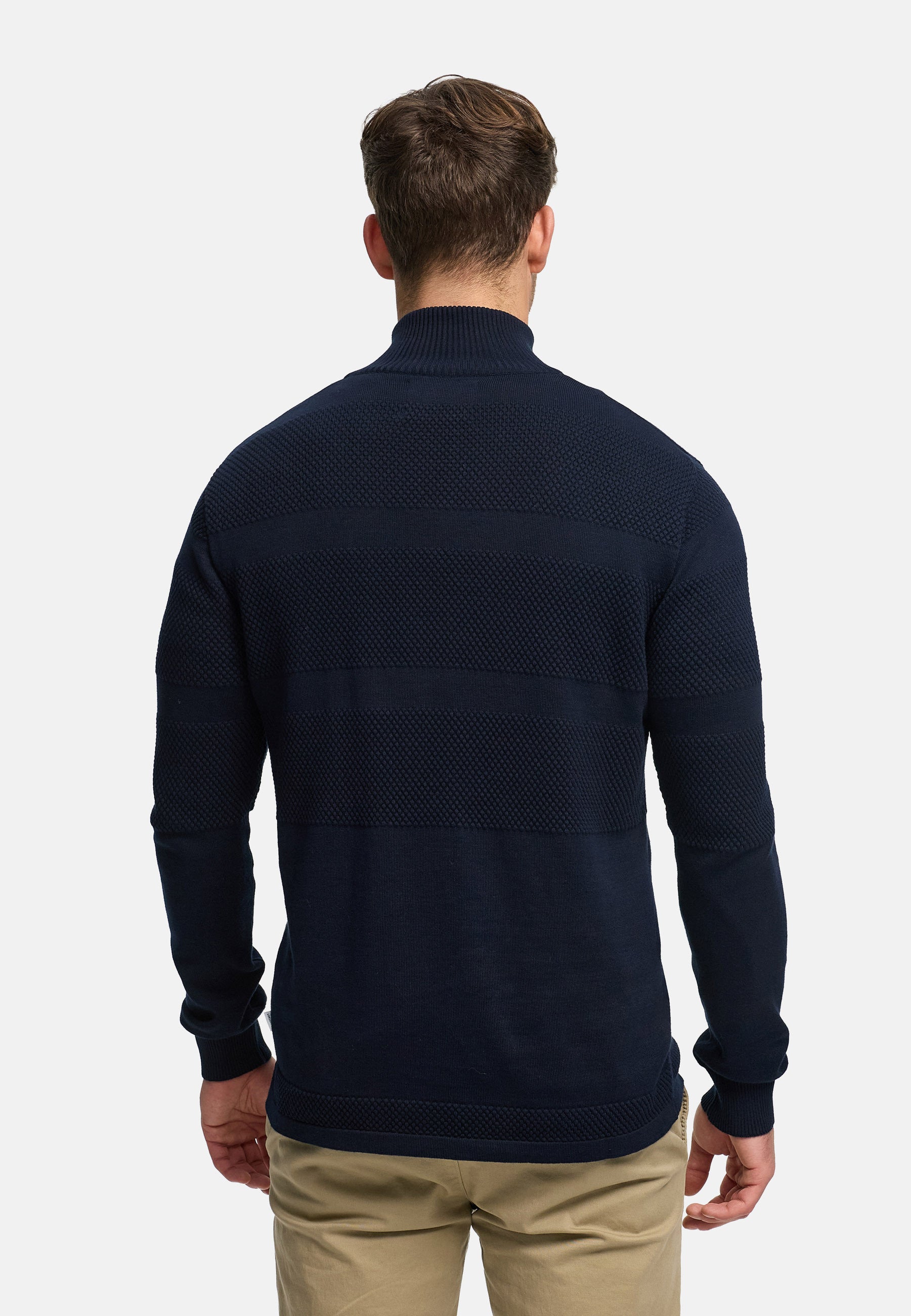 KRONSTADT | Men's Knitted Sweater KSHannes Half-Zip Sky Captain