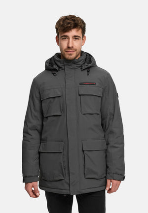 Winterjacke KSHarrington mit Kapuze Dk Grey Produktbild