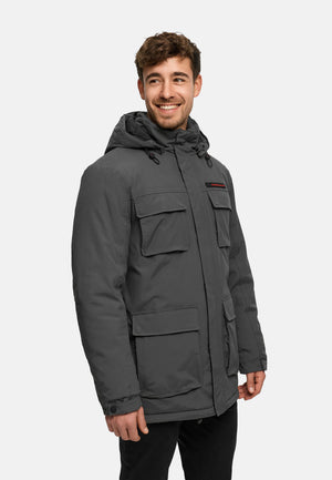Winterjacke KSHarrington mit Kapuze Dk Grey Produktbild