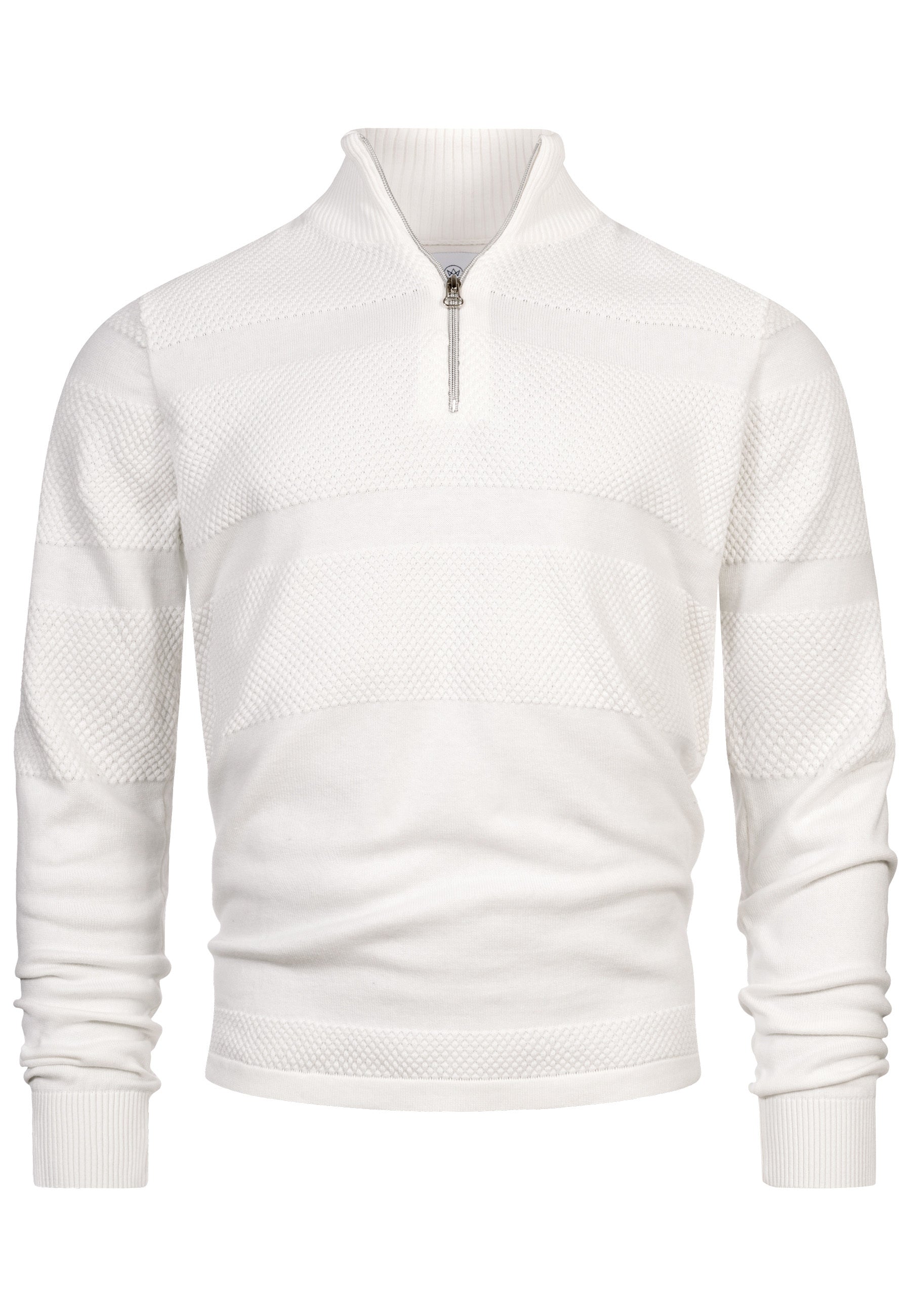 Strickpullover KSHannes Half-Zip Snow White Produktbild