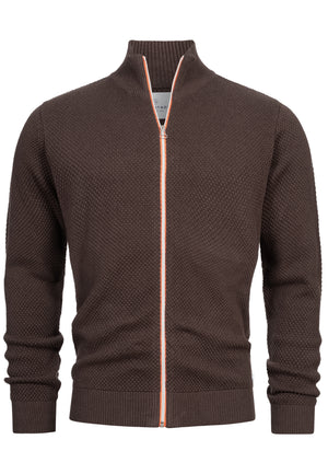 Strickjacke KSErik Zip Chocolate Plum Mix Produktbild