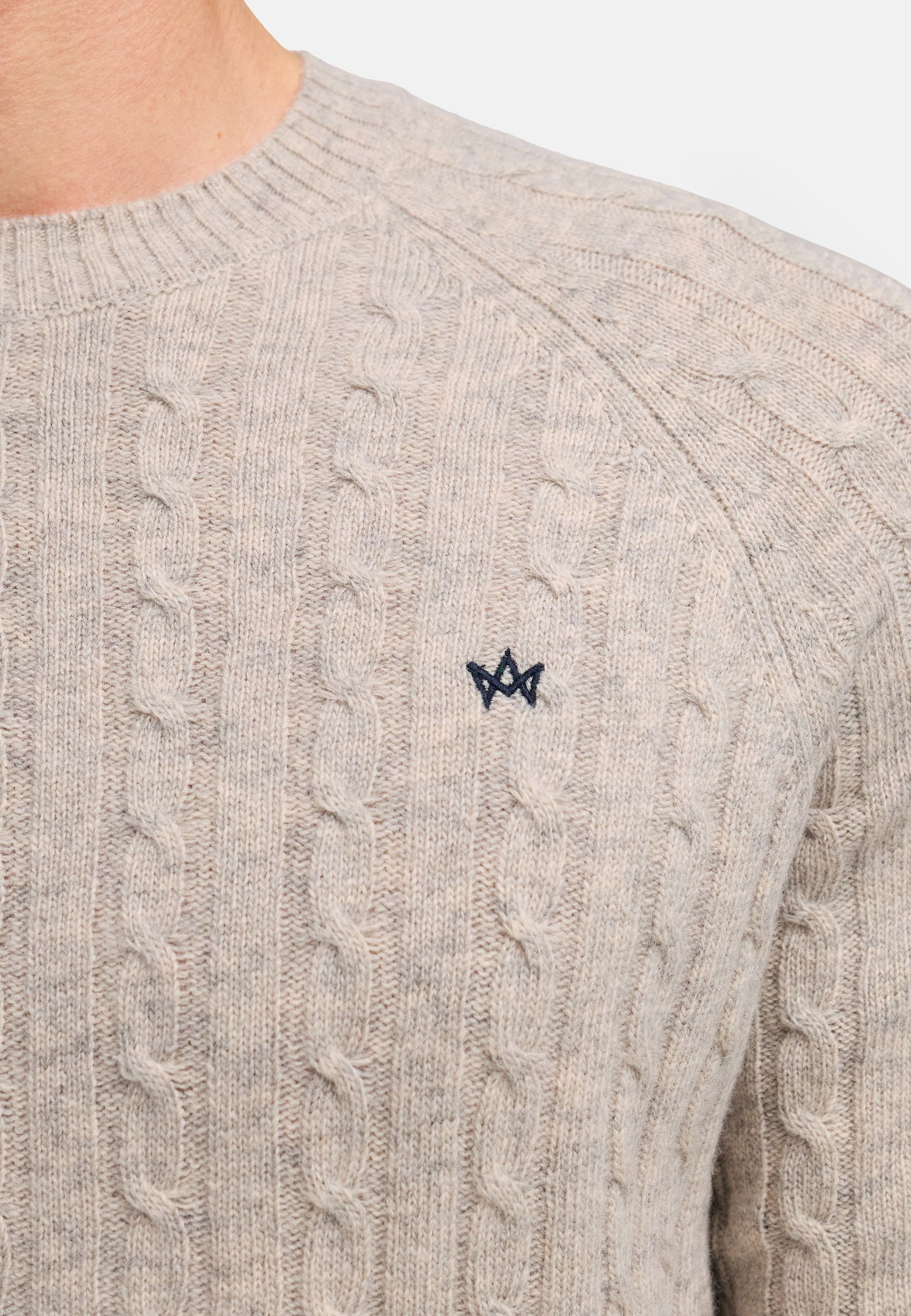 Strickpullover KSFlynn Strick Crew Neck Stone mix Produktbild