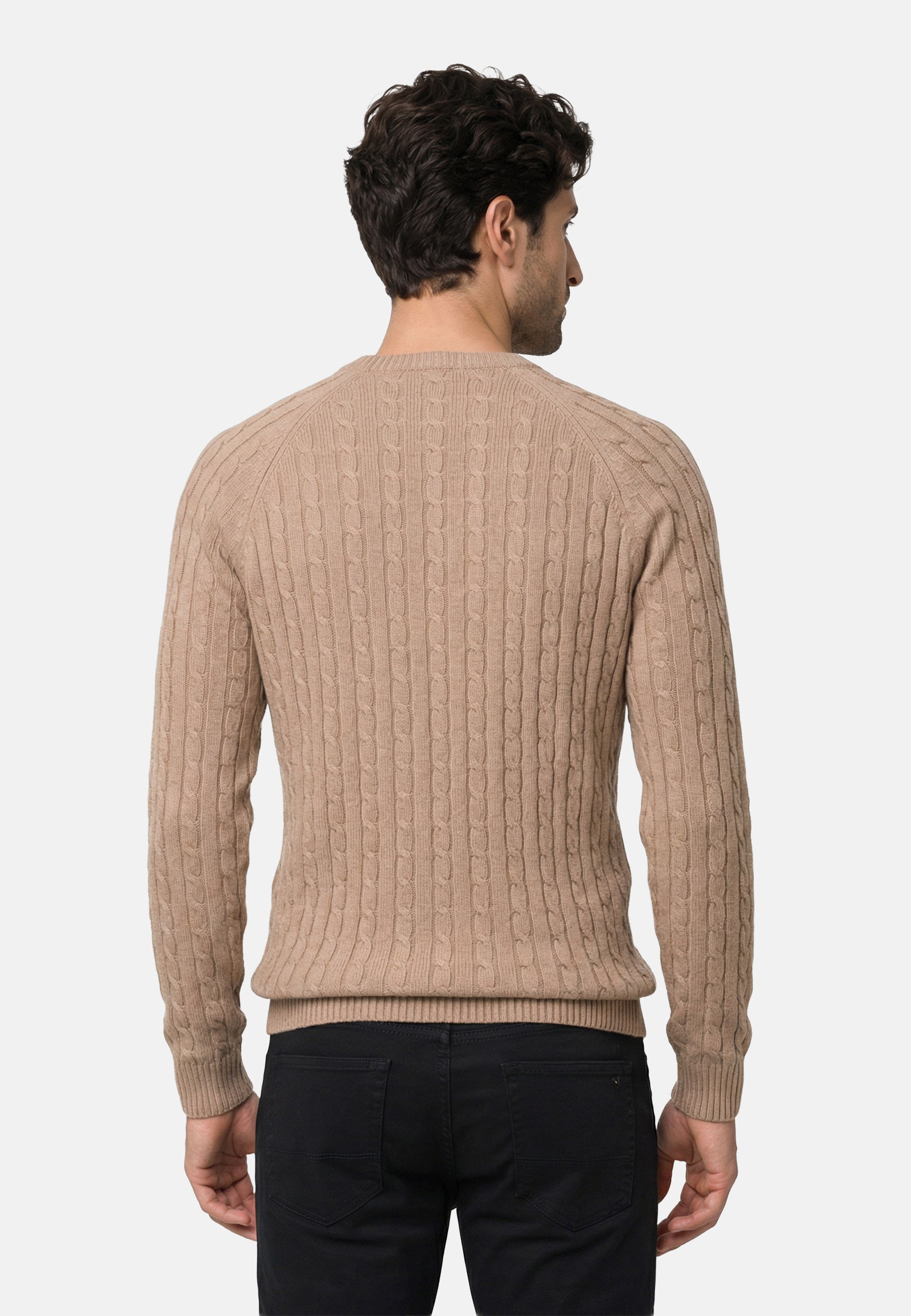 Strickpullover KSFlynn Strick Crew Neck Wood smoke Produktbild