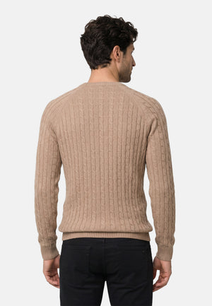 Strickpullover KSFlynn Strick Crew Neck Wood smoke Produktbild
