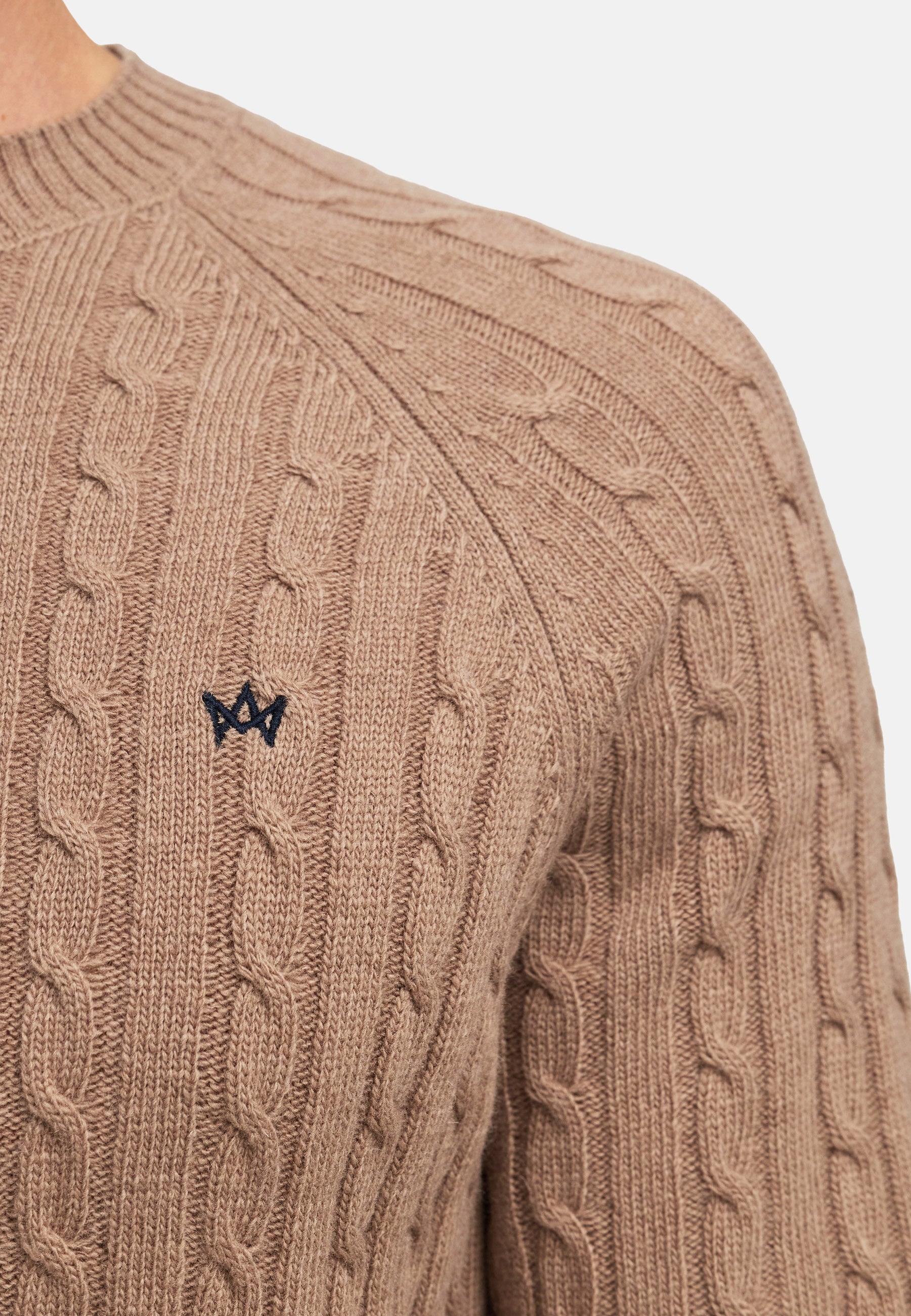Strickpullover KSFlynn Strick Crew Neck Wood smoke Produktbild