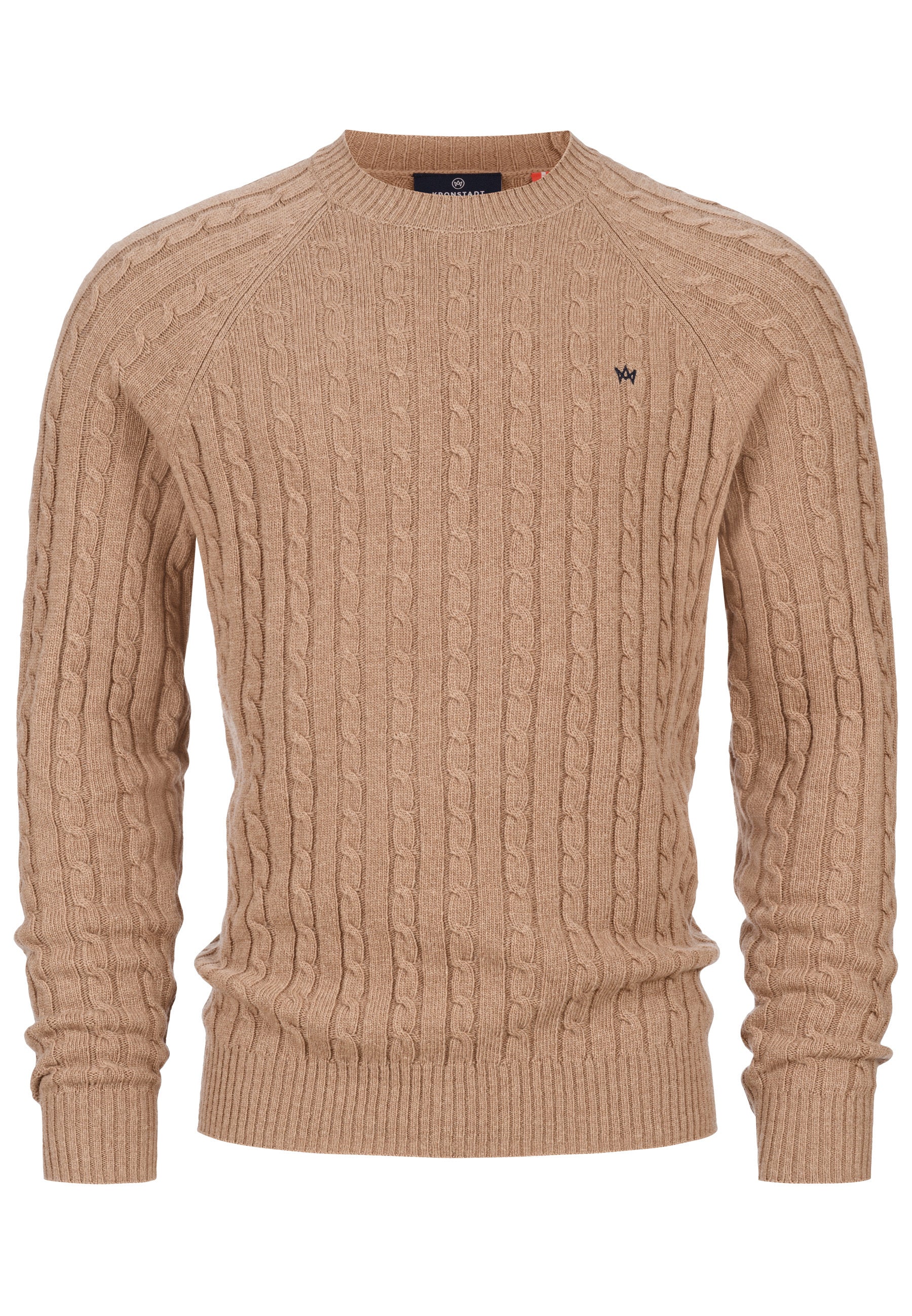 Strickpullover KSFlynn Strick Crew Neck Wood smoke Produktbild