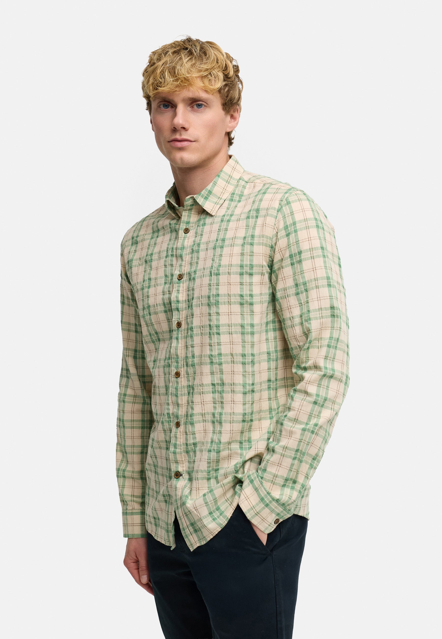 Hemd Langarm KSKiefer Deep Lichen Green Produktbild