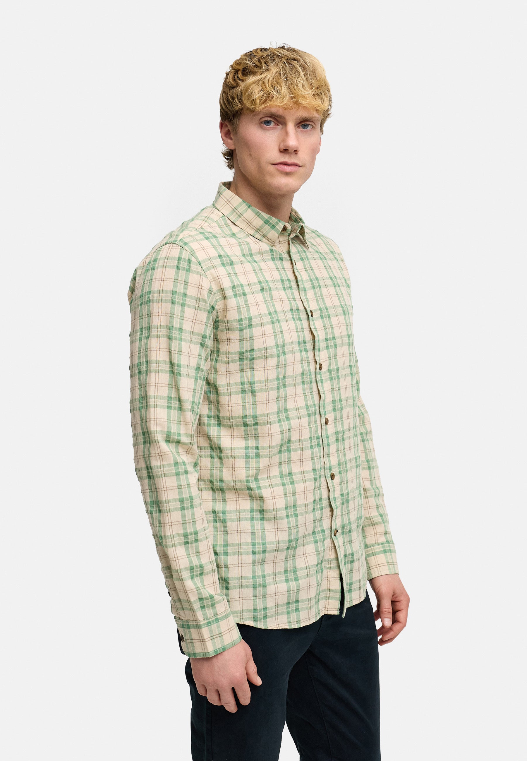 Hemd Langarm KSKiefer Deep Lichen Green Produktbild