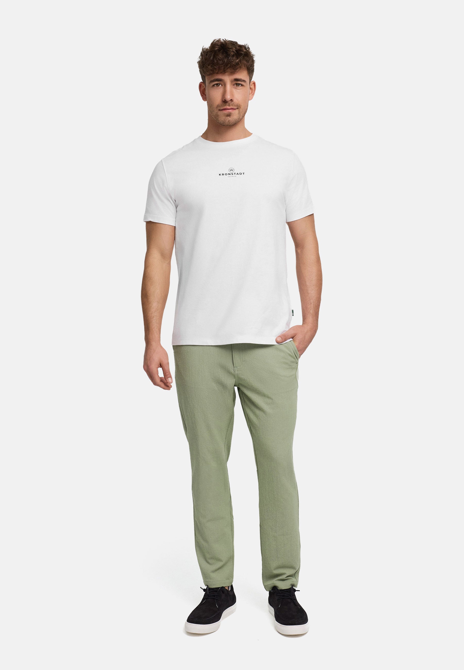 KRONSTADT | Men's Chino Trousers KSVann Deep Lichen Green – Kronstadt