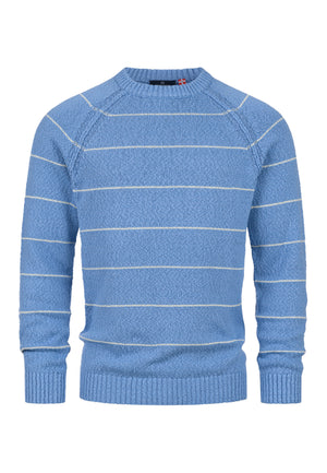 Strickpullover KSAdriel Strick Rundhals Blue Shadow Mix Produktbild