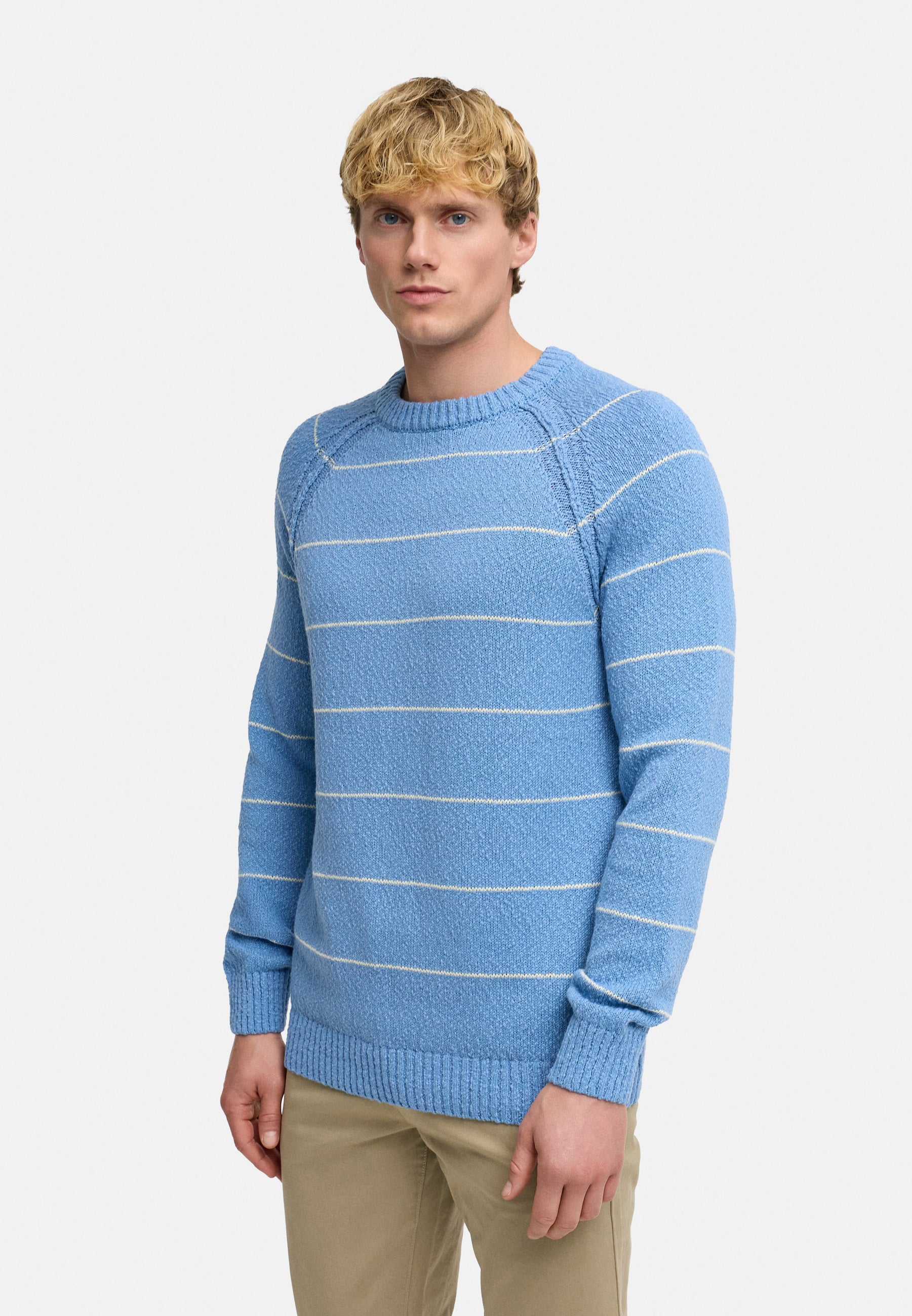 Strickpullover KSAdriel Strick Rundhals Blue Shadow Mix Produktbild