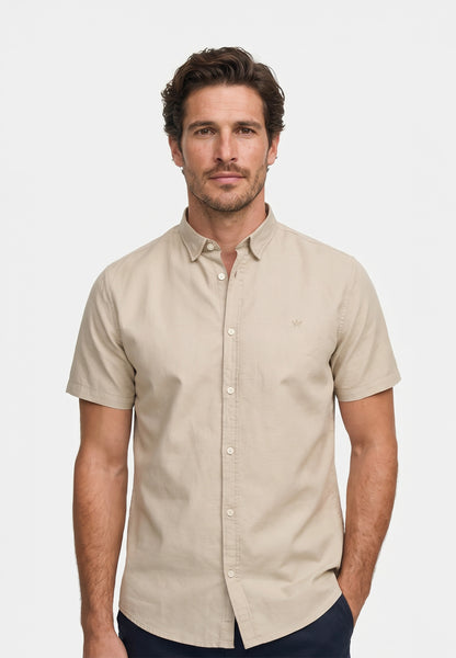 KRONSTADT | Men's Short Sleeve Shirt KSAsk Feather Gray – Kronstadt