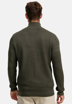 Strickjacke KSErik Zip Army Mix Produktbild