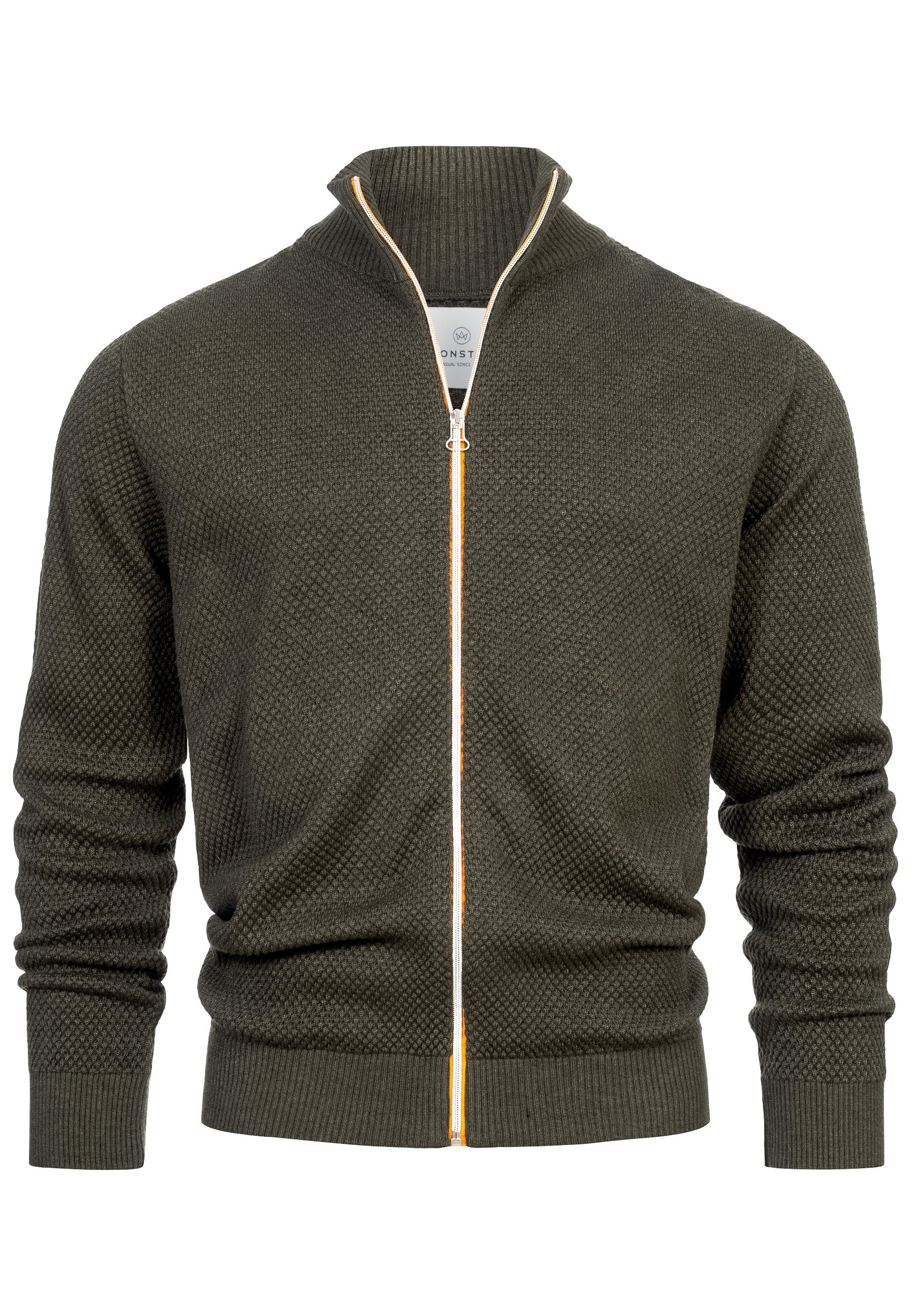 Strickjacke KSErik Zip Army Mix Produktbild