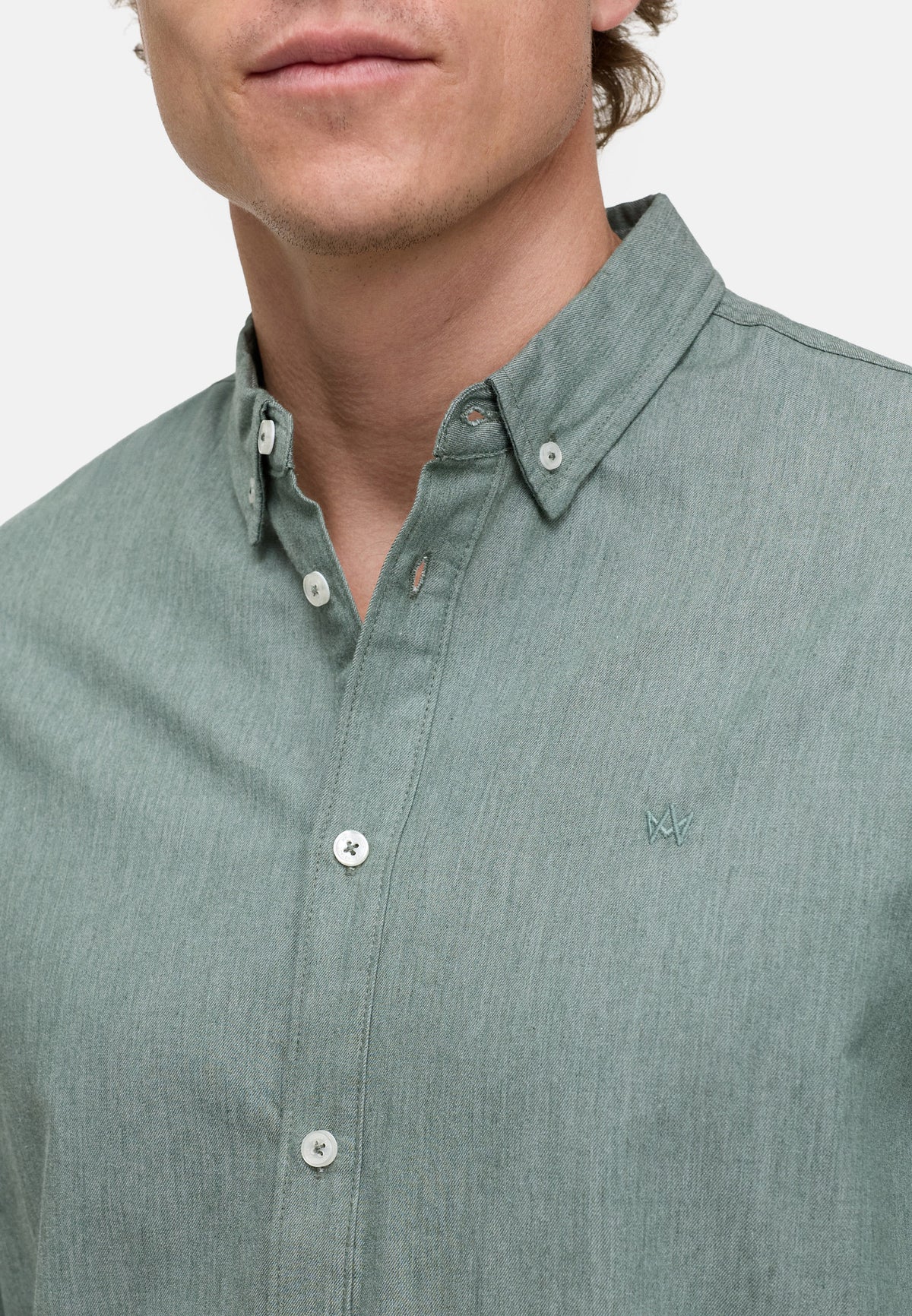 Hemd Langarm KSHarnmark Deep Lichen Green Produktbild