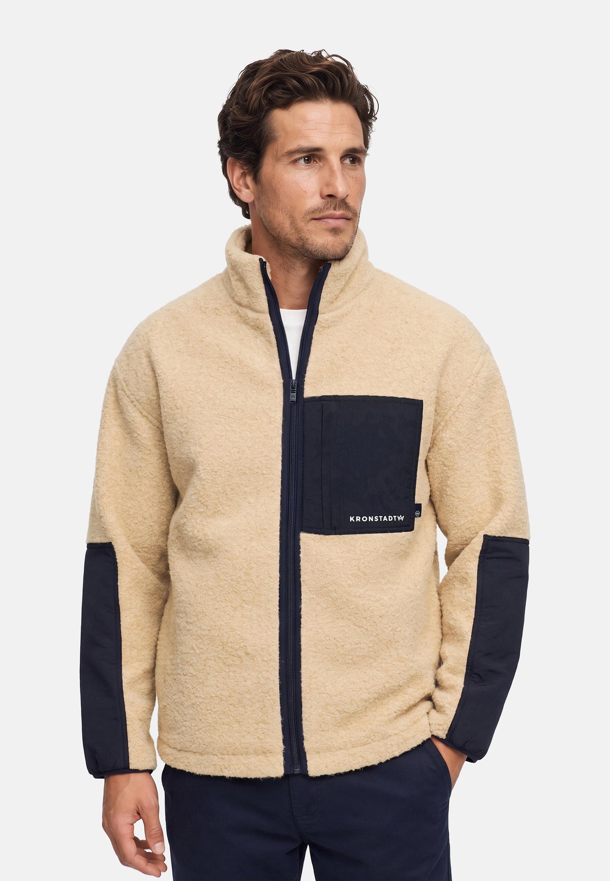 Transitional jacket KSSteele Teddy Fleece White Pepper