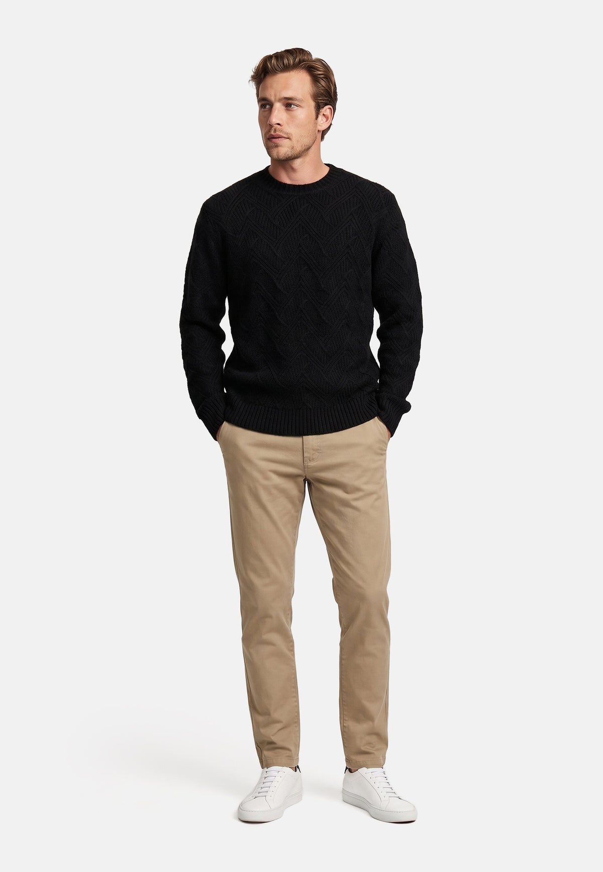 Knitted Sweater KSPollard Crew Neck Black