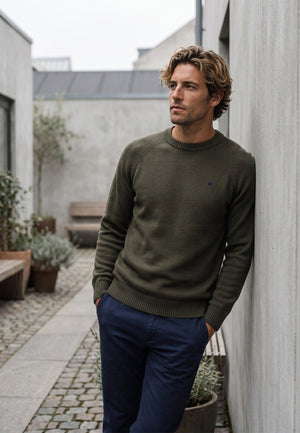 Strickpullover KSLarson Strick Crew Neck Mayfly Mix Produktbild