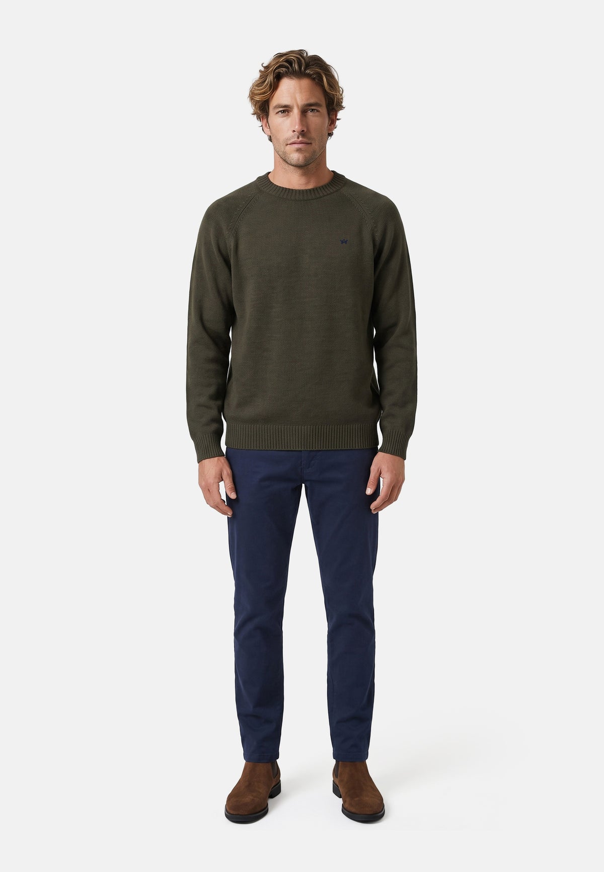 Strickpullover KSLarson Strick Crew Neck Mayfly Mix Produktbild