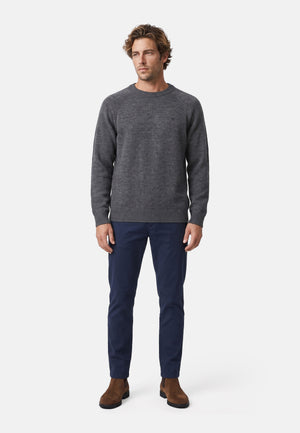 Strickpullover KSLarson Strick Crew Neck Charcoal Mix Produktbild