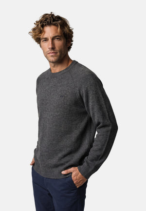 Strickpullover KSLarson Strick Crew Neck Charcoal Mix Produktbild