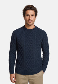 Knitted Sweater KSWard Knit Crew Neck Sky Captain