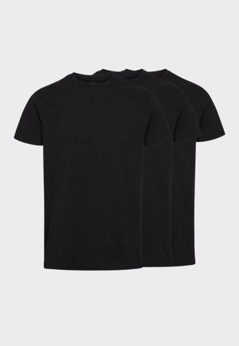 Elon Organic/Recycled 3-pack t-shirt - White/Black/Grey